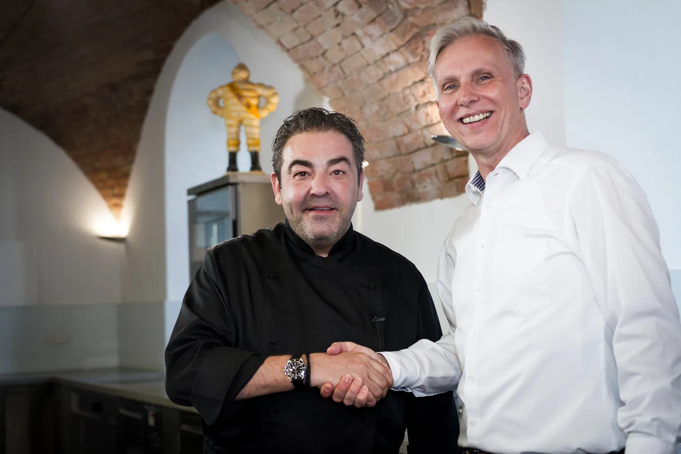 Sternekoch Juan Amador und Dr. Christoph Stecher